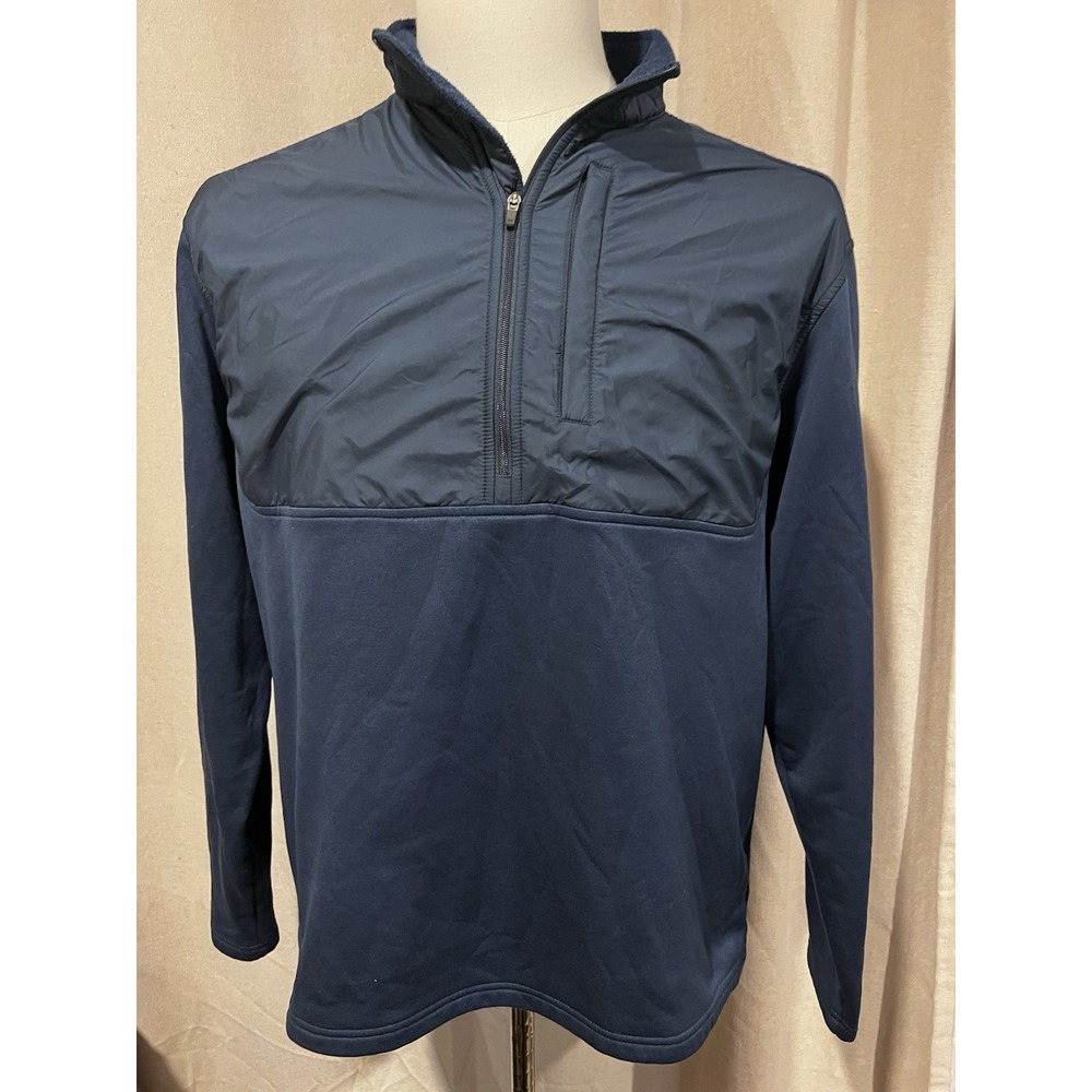 Peter Millar Crown Sport Quarter Zip Pullover Jacket Blue Large